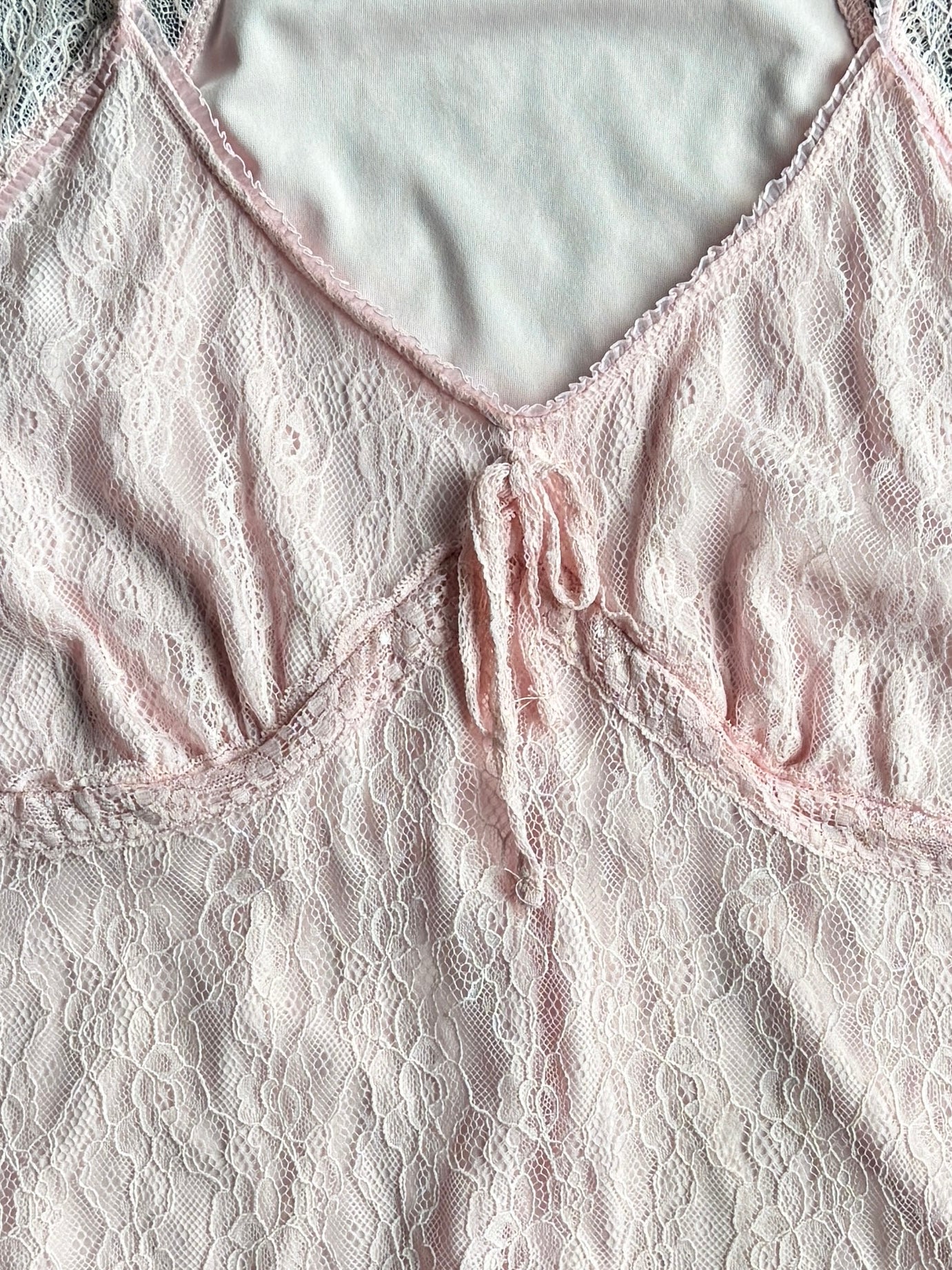 Vintage Baby Pink Lace No Boundries Top - XXL