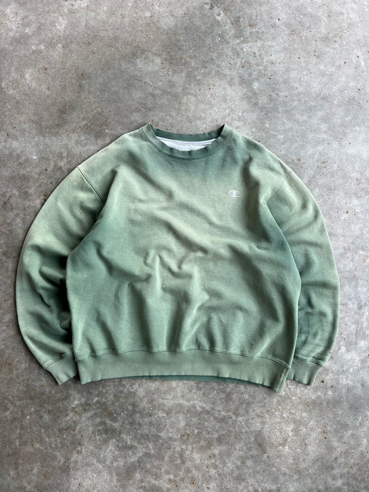 Vintage Green Champion Crew - XL