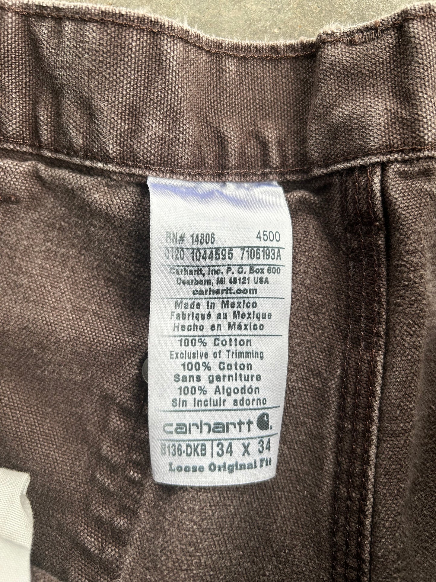 Vintage Brown Carhartt Double Knee Pants - 30