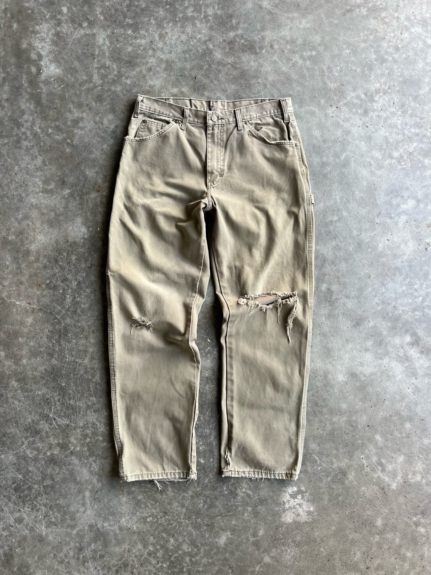 Vintage Distressed Green Dickies Carpenter Pants - 34