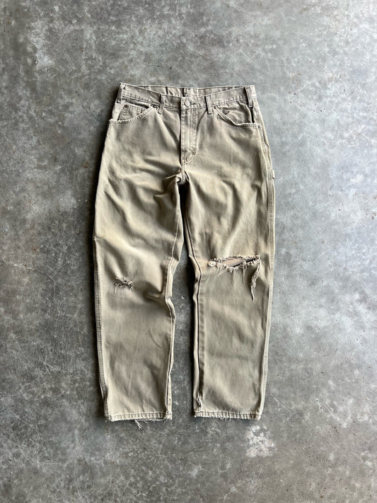 Vintage Distressed Green Dickies Carpenter Pants - 34