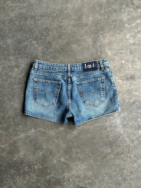 Vintage Medium Wash L.e.i. Micro Denim Shorts - 30