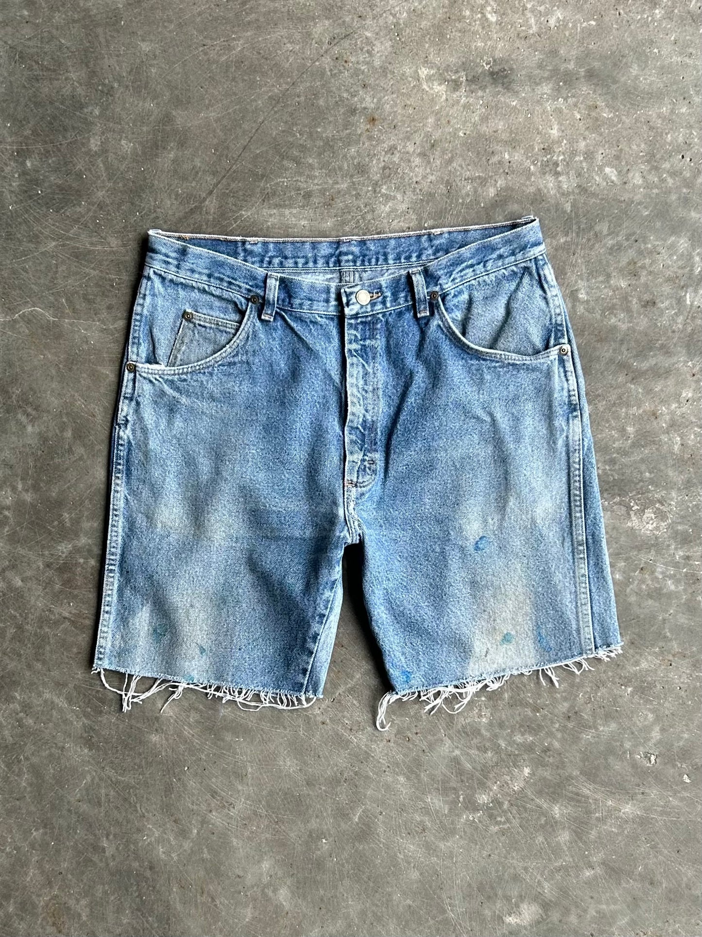 Vintage Wrangler Distressed Denim Shorts - 31