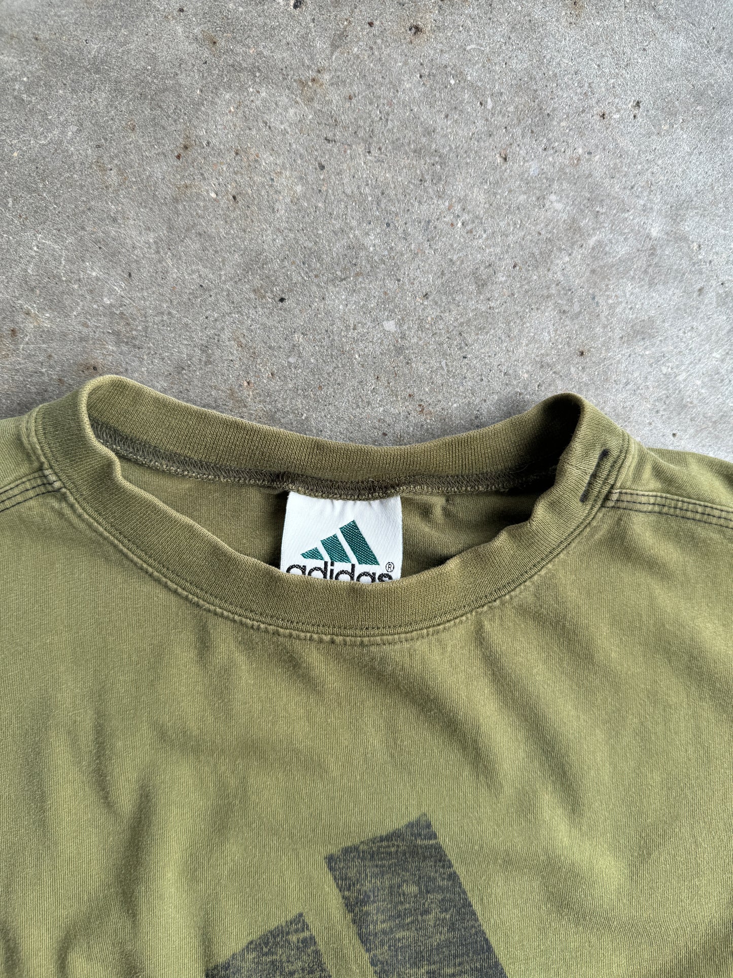 Vintage Olive Adidas Equipment Shirt - M