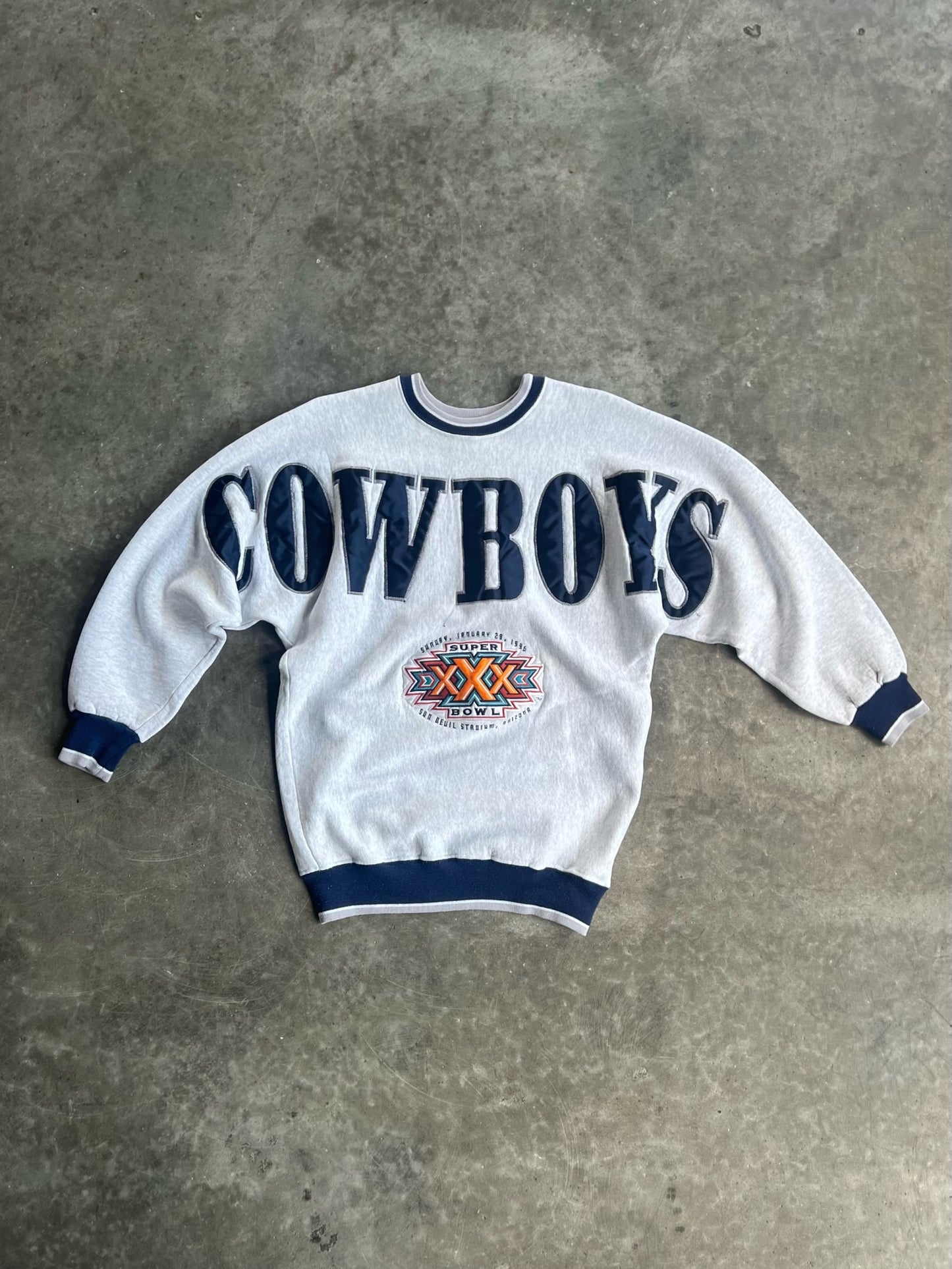 Vintage NFL Dallas Cowboys Super Bowl 1996 Crew - M