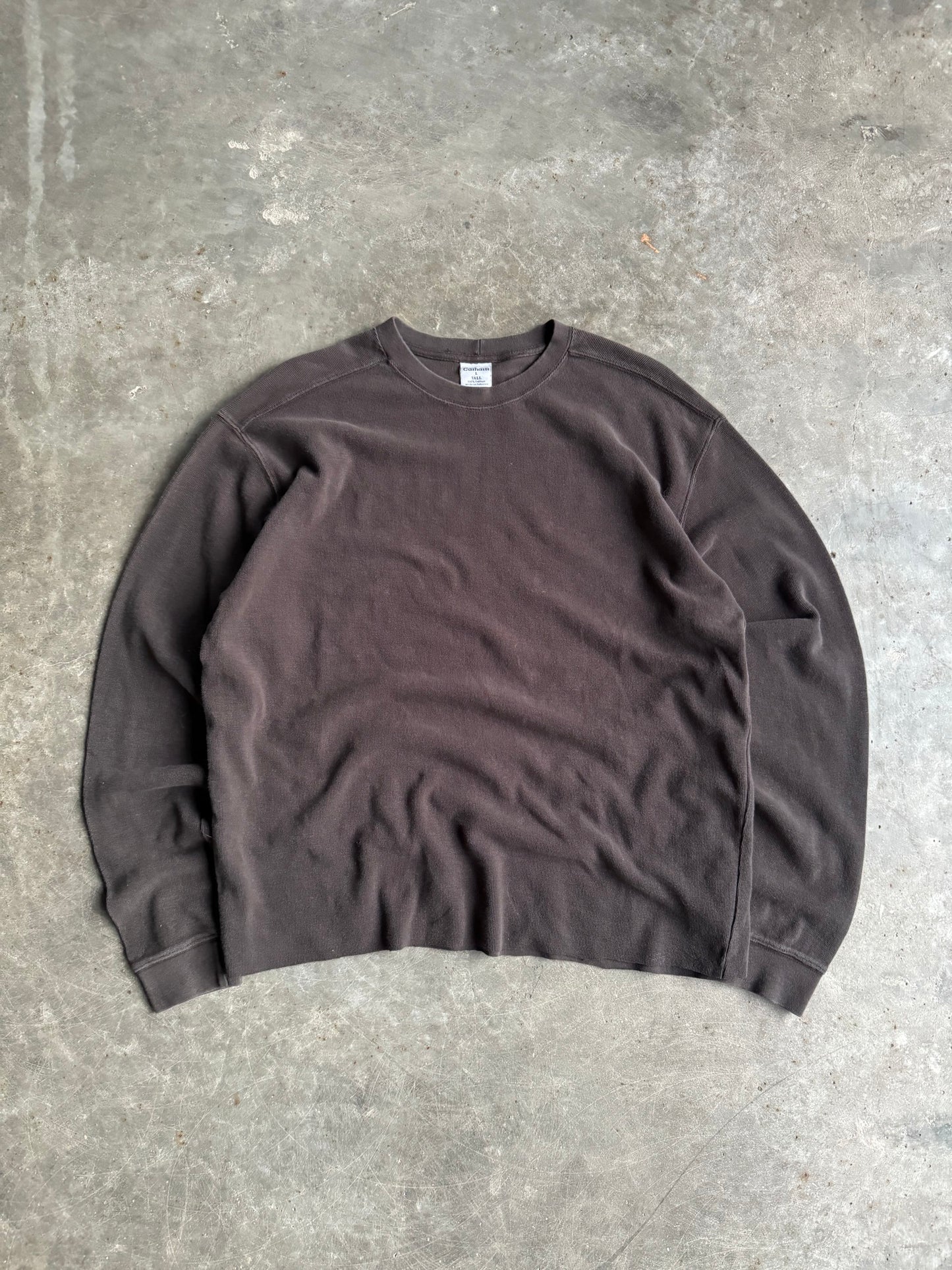 Brown Carhartt Thermal Long Sleeve Shirt - L