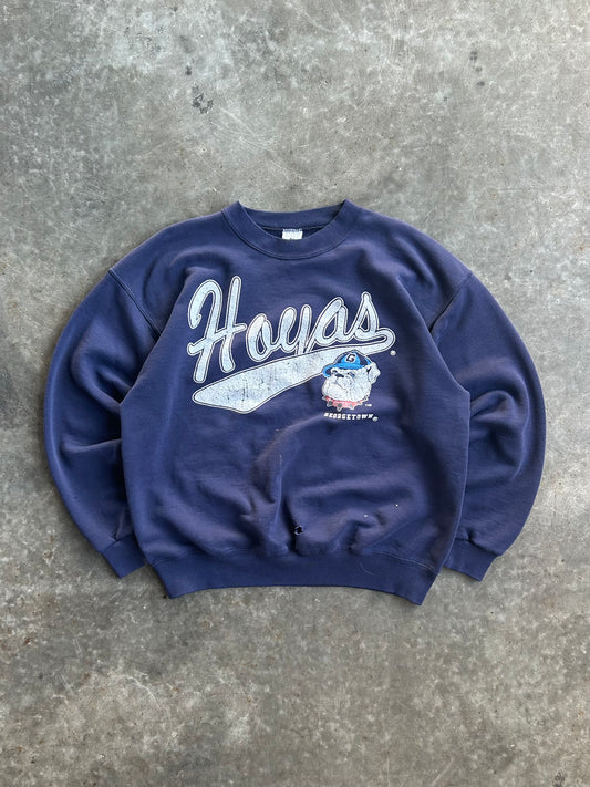 Vintage Georgetown Hoyas Navy Crew - XL