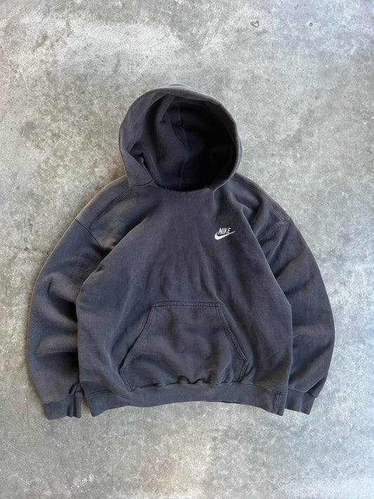 Vintage Black Mini Nike Swoosh Hoodie - L