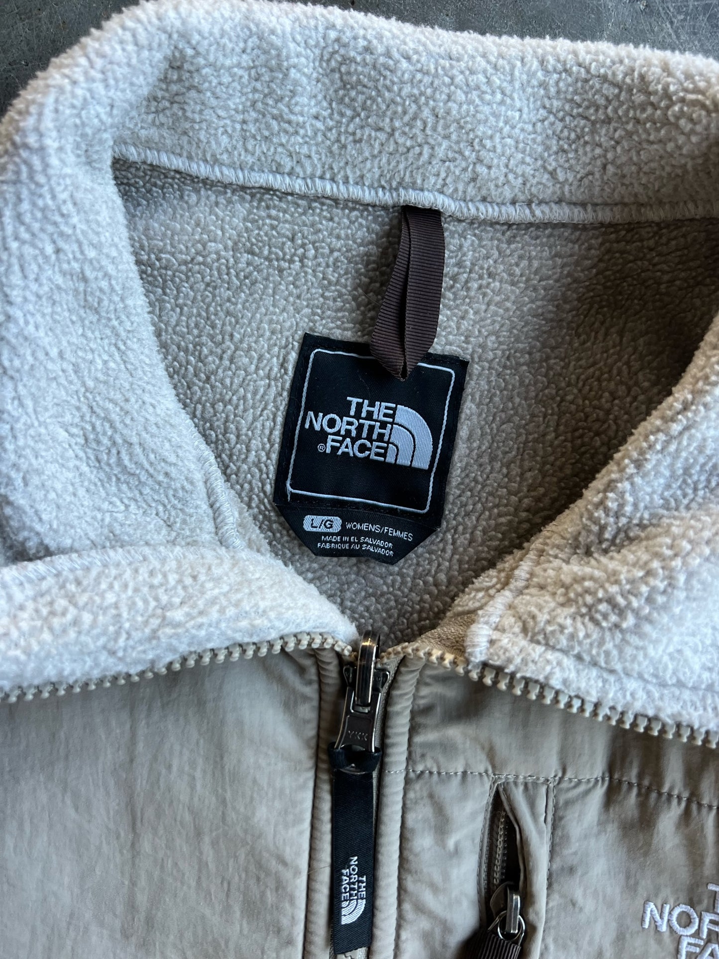 Vintage Fleece Cream North Face Jacket - L