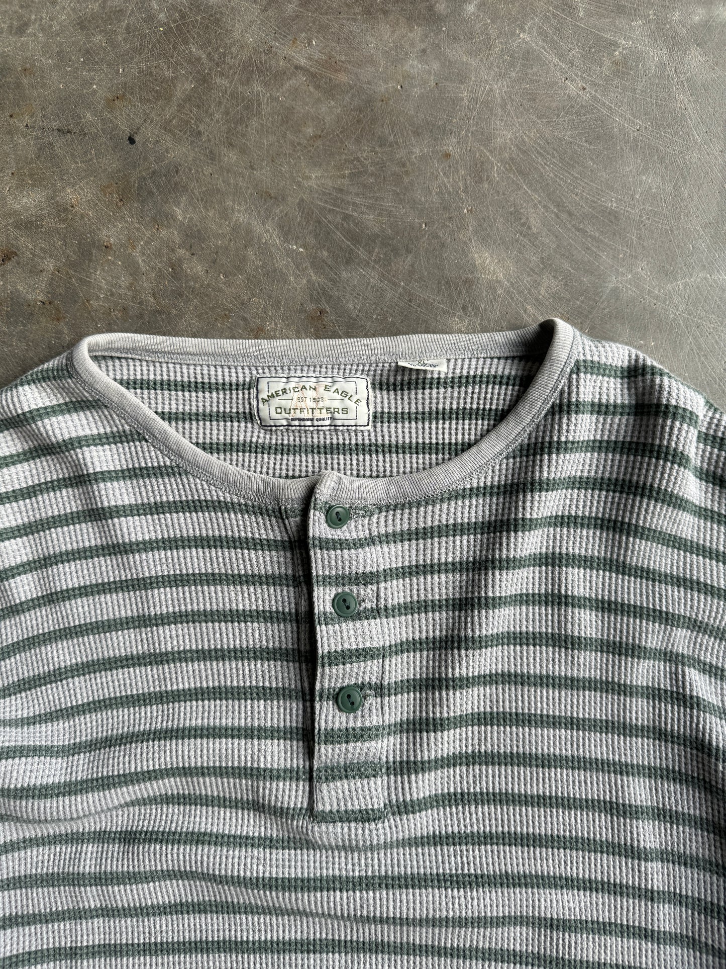 Vintage American Eagle Outfitters Striped Thermal - XL