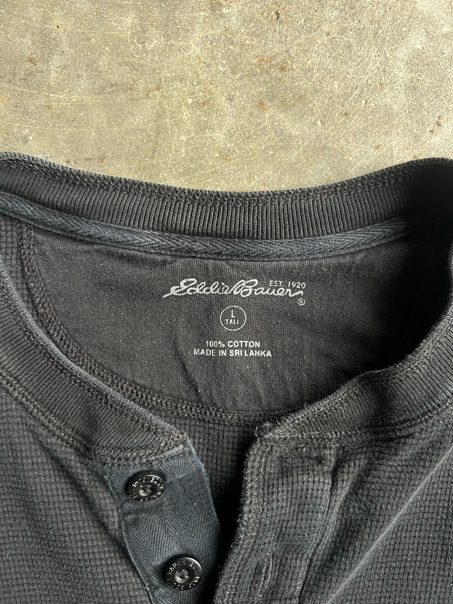 Vintage Black Eddie Bauer Thermal - L