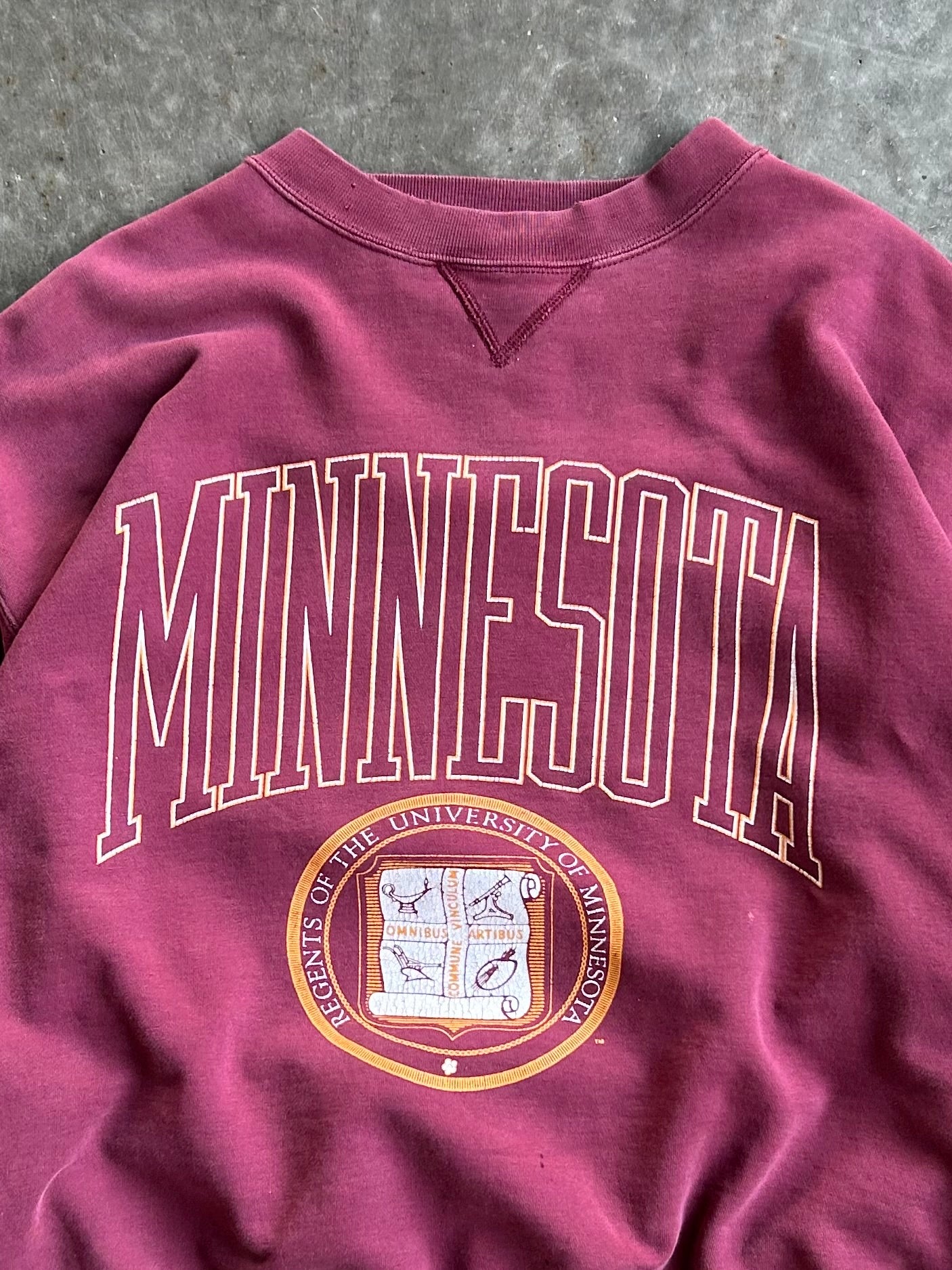 Vintage Maroon University Of Minnesota Crew - M