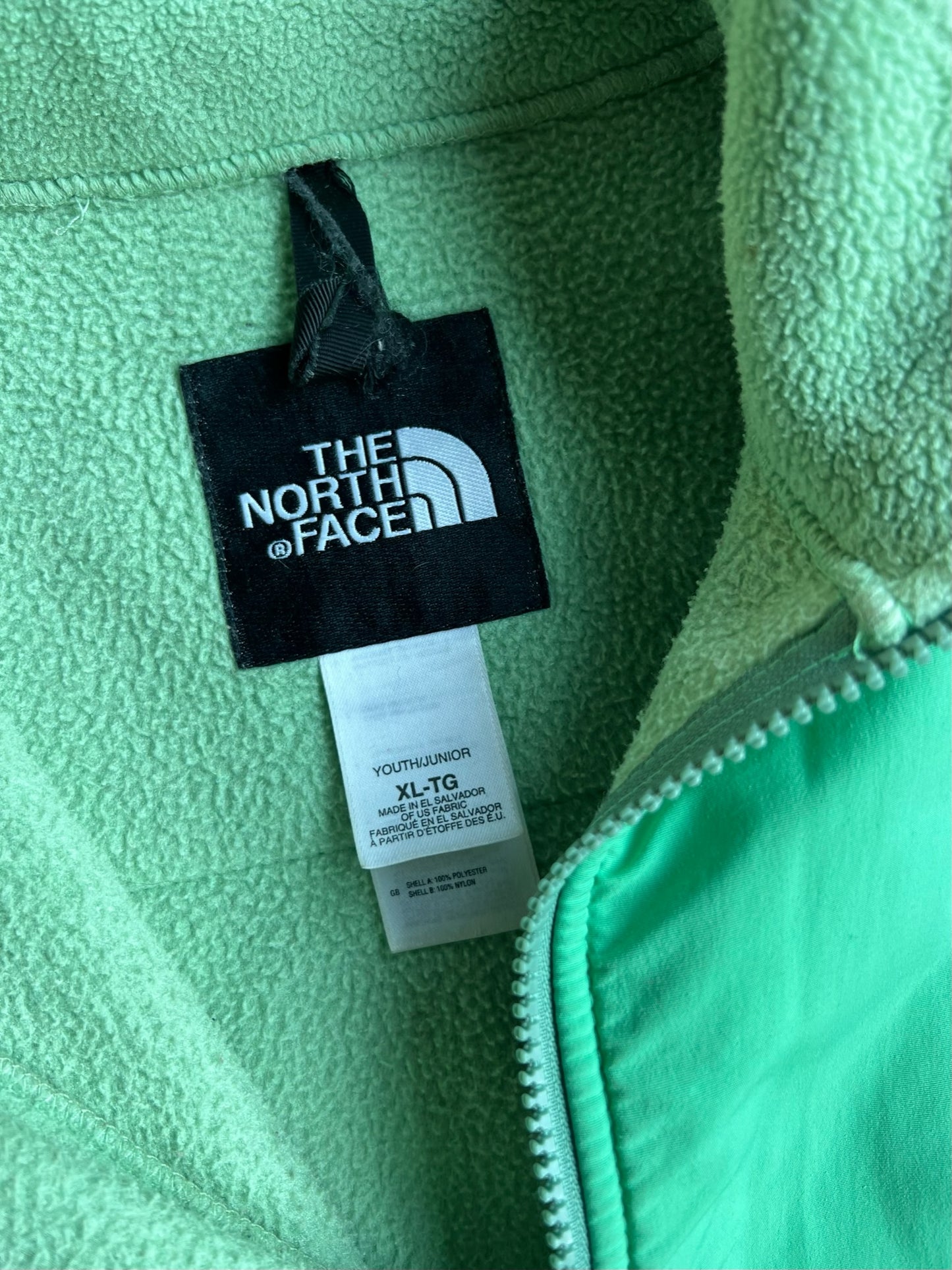 Vintage Lime Green Fleece North Face Zip Up - XL