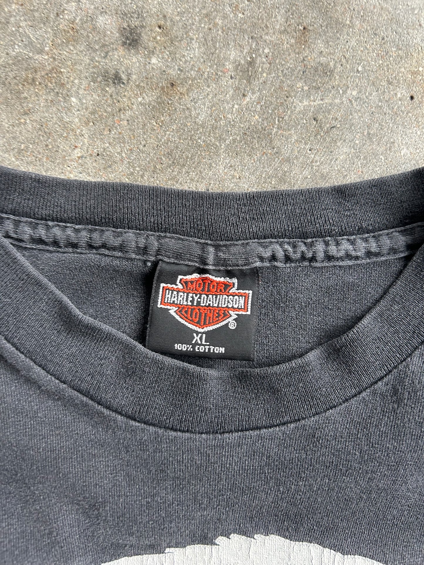 Vintage Black Harley Davidson Tee - XL