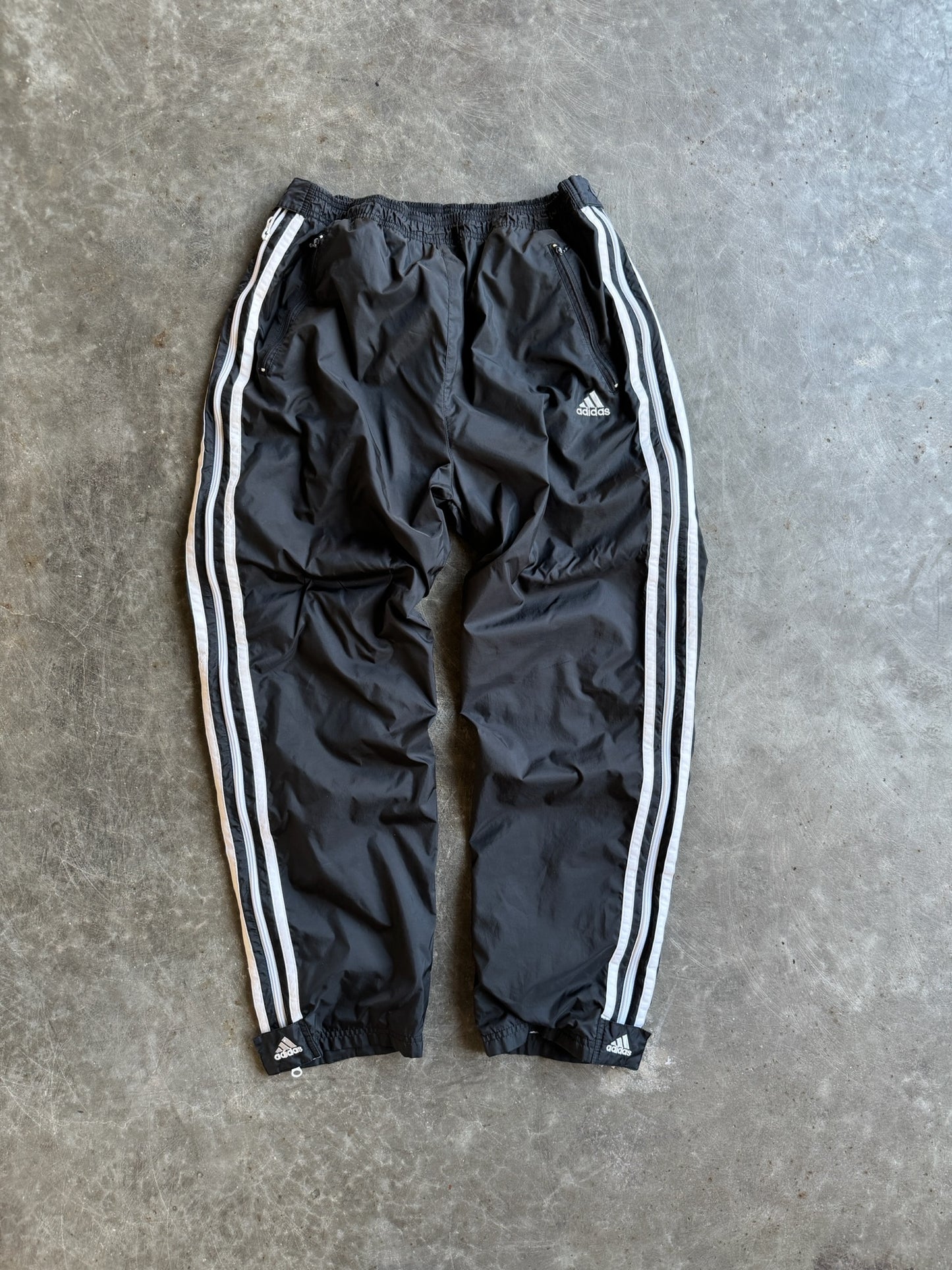 Vintage Black Adidas Track Pants - L