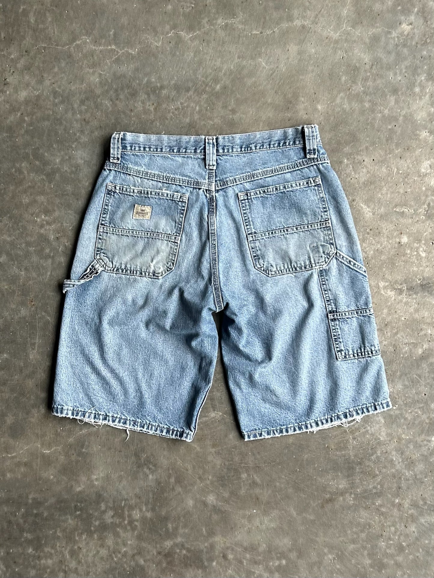 Vintage Faded Lightwash Lee Carpenter Denim Shorts - 32