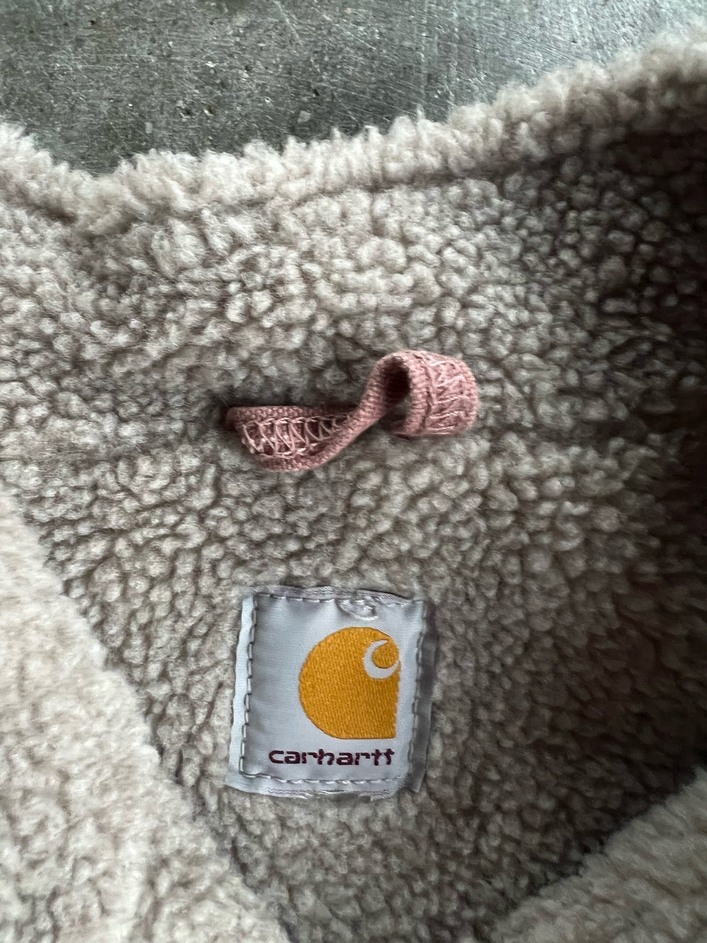 Vintage Dusty Pink Sherpa Lined Carhartt Vest - XXL