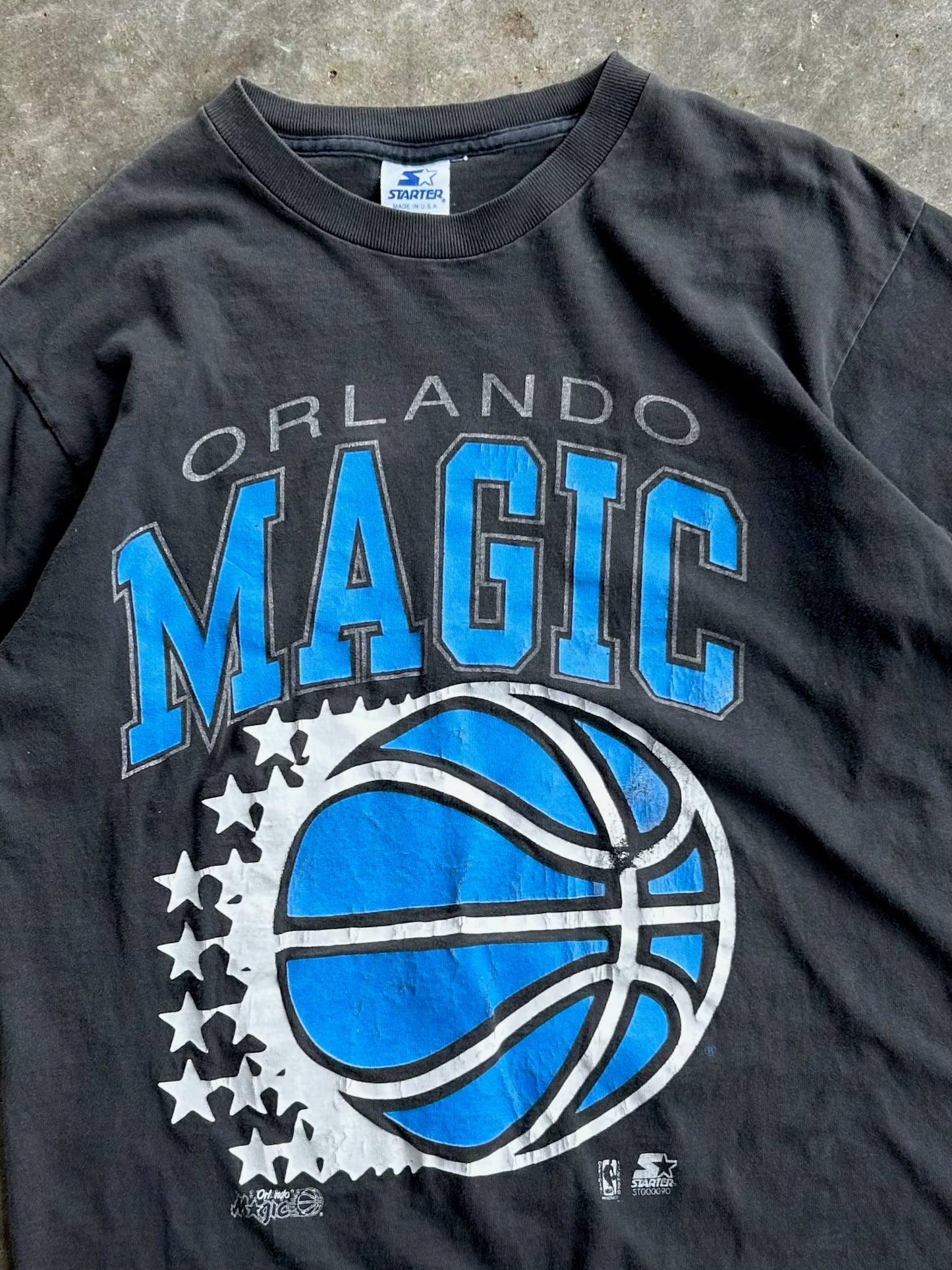 Vintage Black Orlando Magic Distressed Tee - M