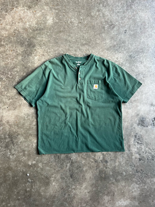 Forest Green Cropped Carhartt Shirt - XL