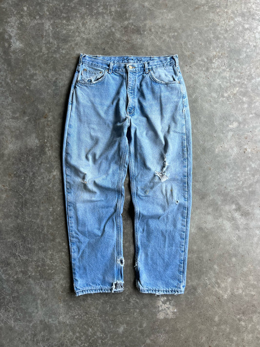 Vintage Distressed Light Wash Carhartt Pants - 33