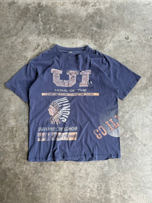 Vintage Navy University of Illinois Shirt - XL
