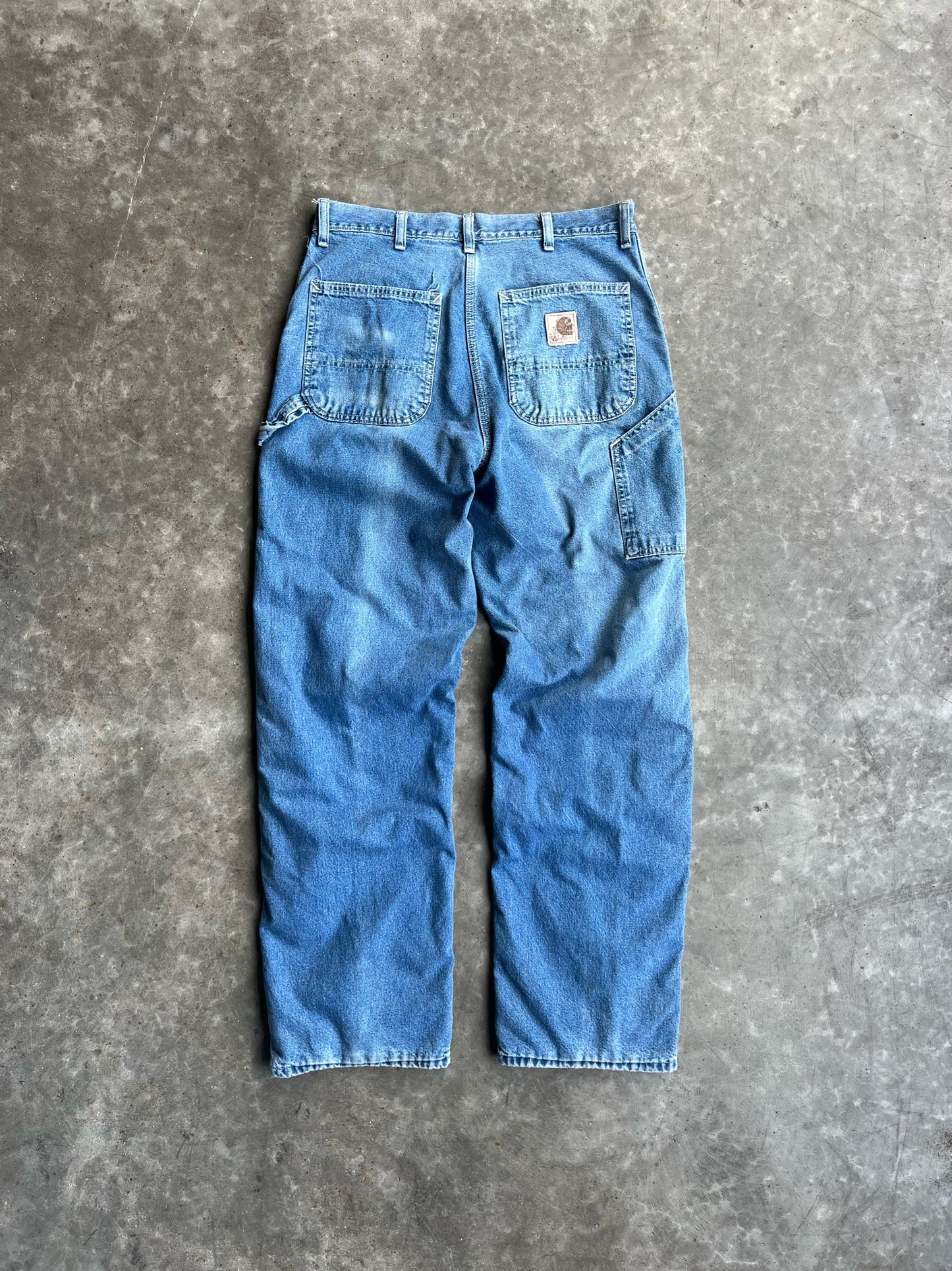 Vintage Flannel Lined Carhartt Carpenter Pants - 34