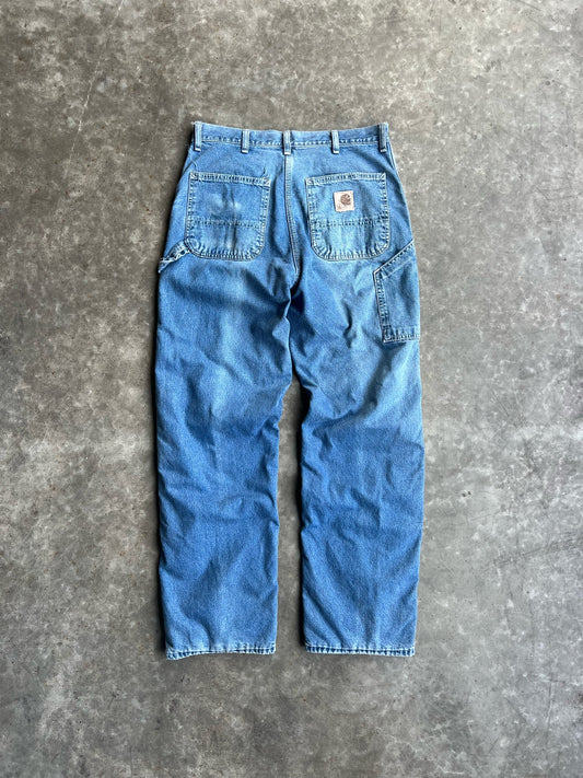 Vintage Flannel Lined Carhartt Carpenter Pants - 34