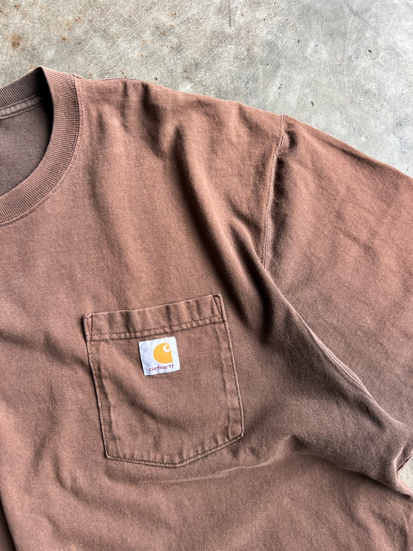 Brown Faded Pocket Carhartt Shirt - XL