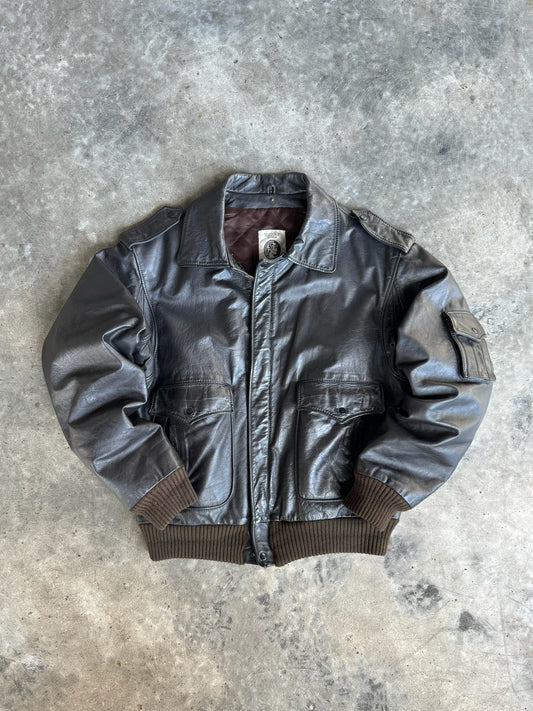 Vintage American Express Leather Jacket - L
