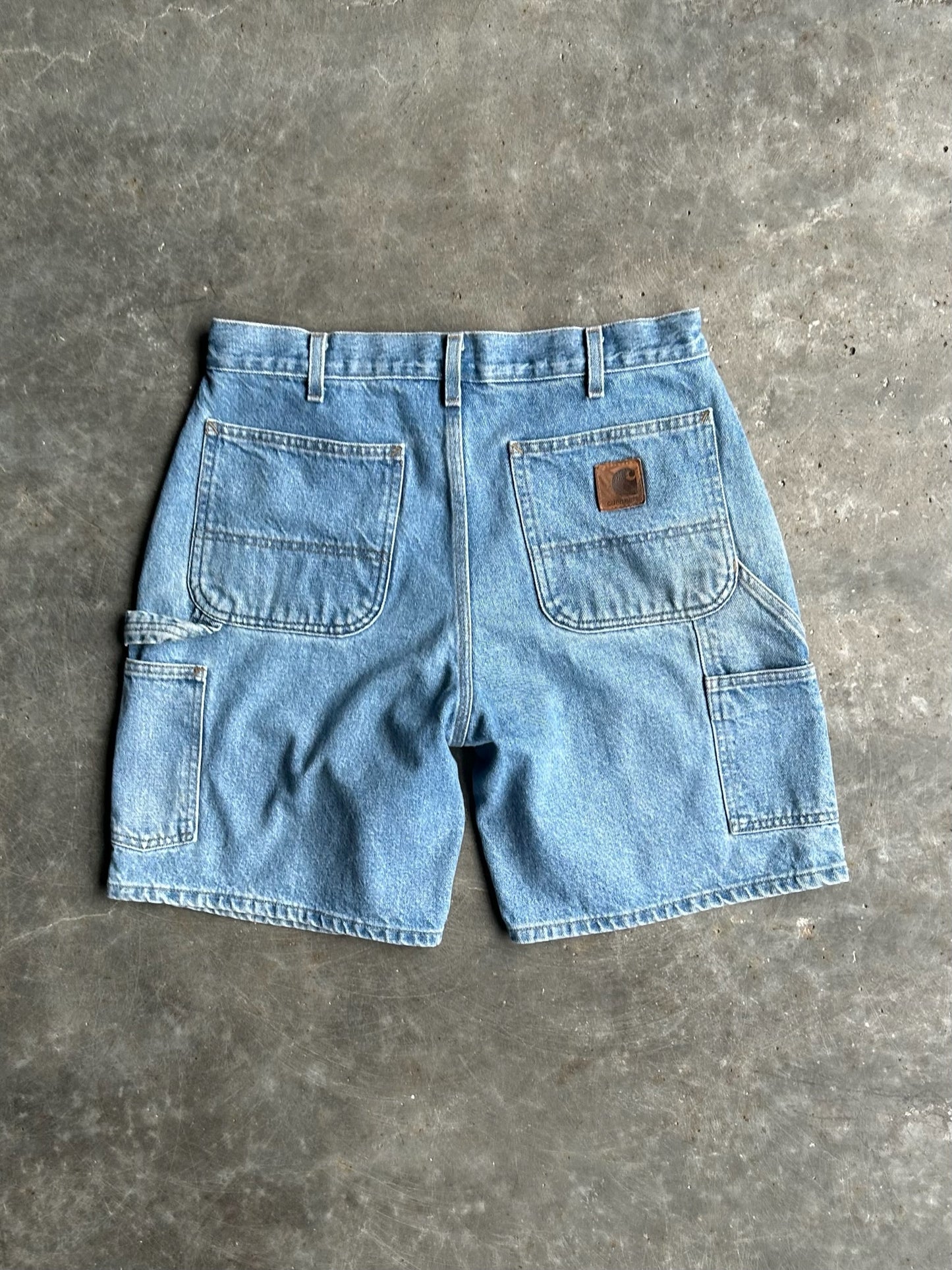 Vintage Medium Wash Carhartt Carpenter Denim Shorts - 32