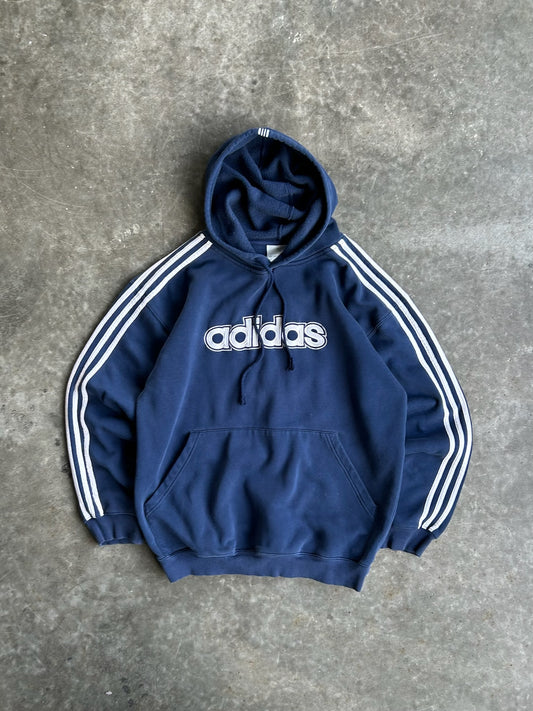 Vintage Navy Blue Adidas Hoodie - S