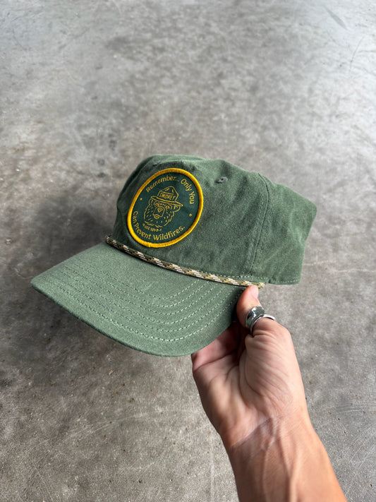 Vintage Green Smokey Graphic SnapBack Hats