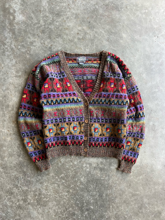 Vintage Pattern Woolrich Cardigan - L