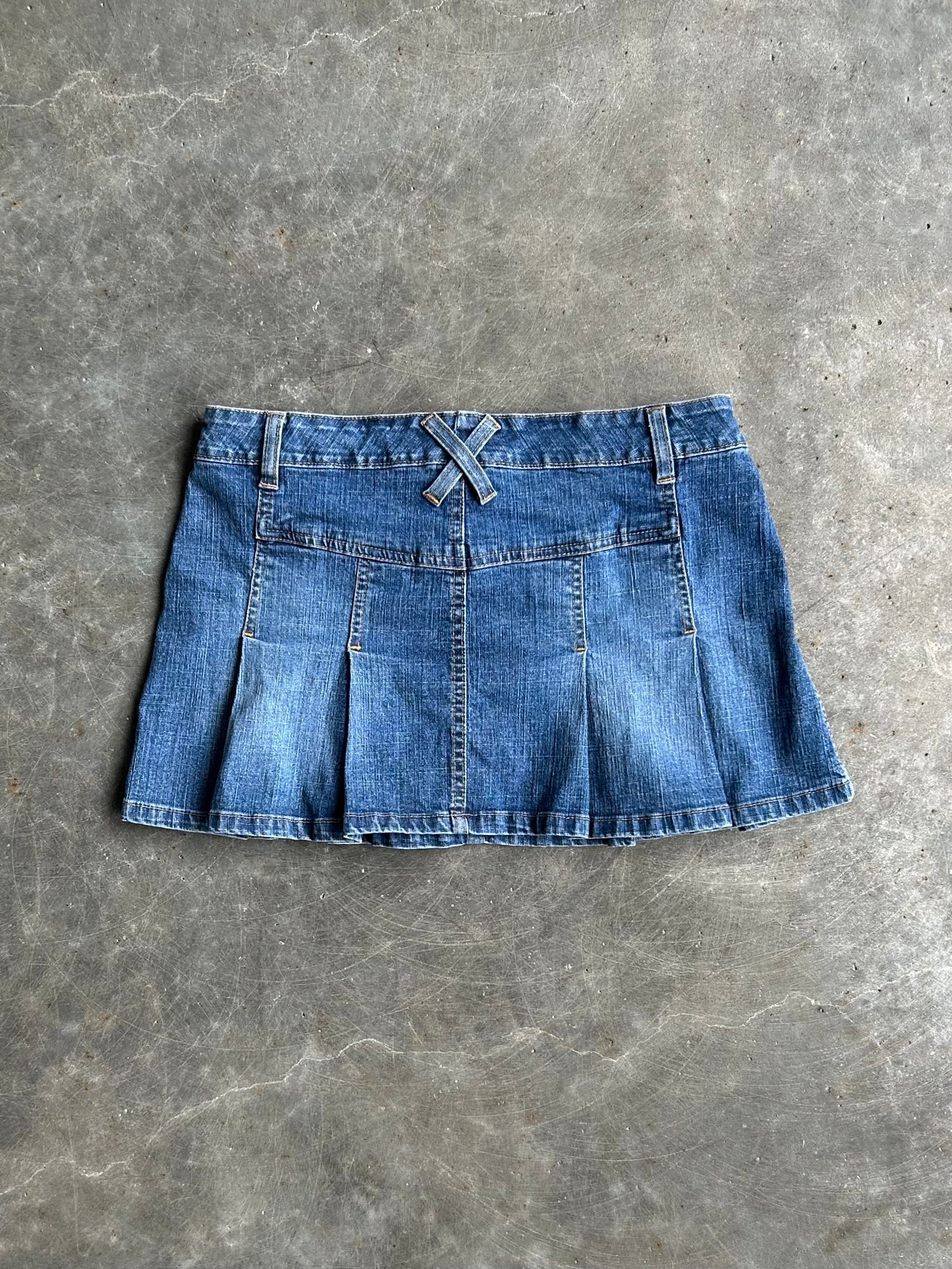 Vintage Glo Denim Mini Skirt - 30