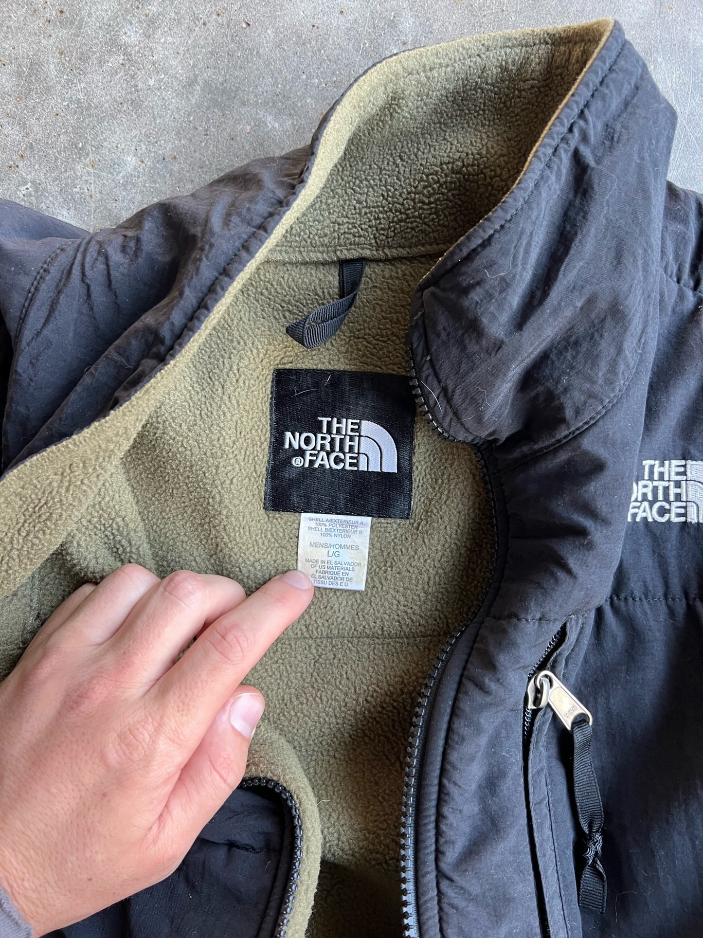 Vintage Green North Face Zip Up - L