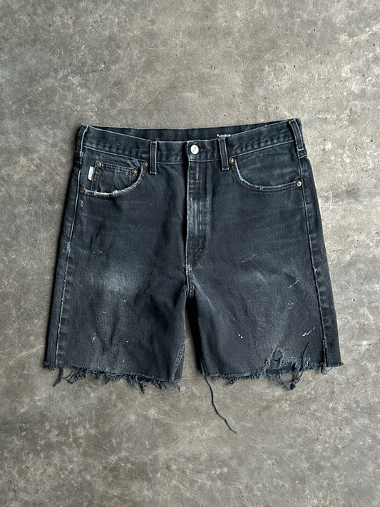 Vintage Black Carhartt Carpenter Denim Shorts - 34