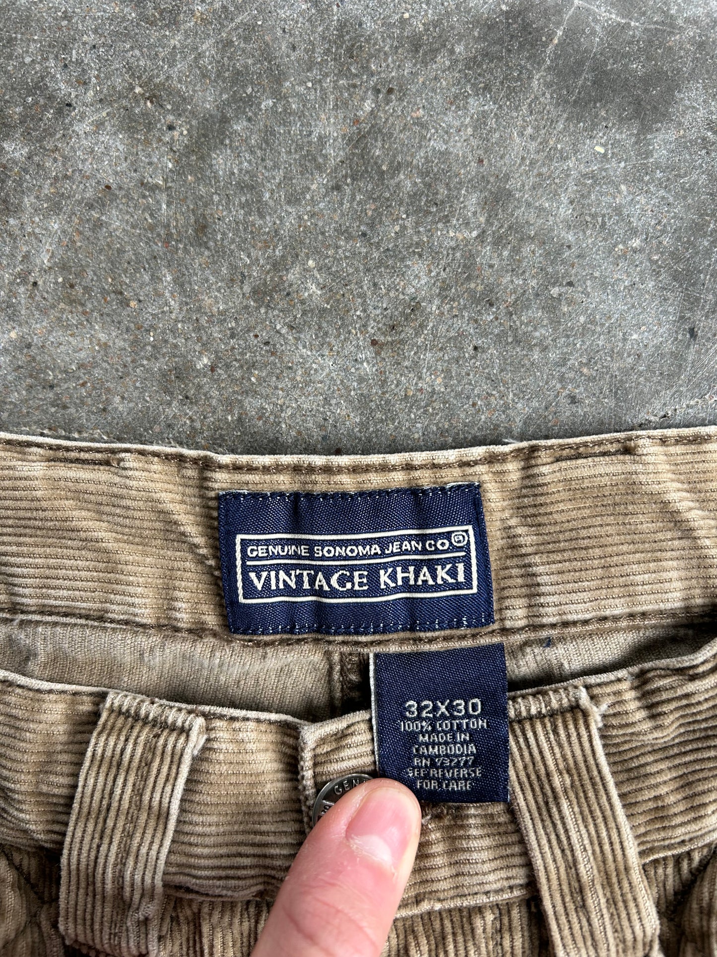 Vintage Golden Brown Sonoma Corduroy Pants - 30