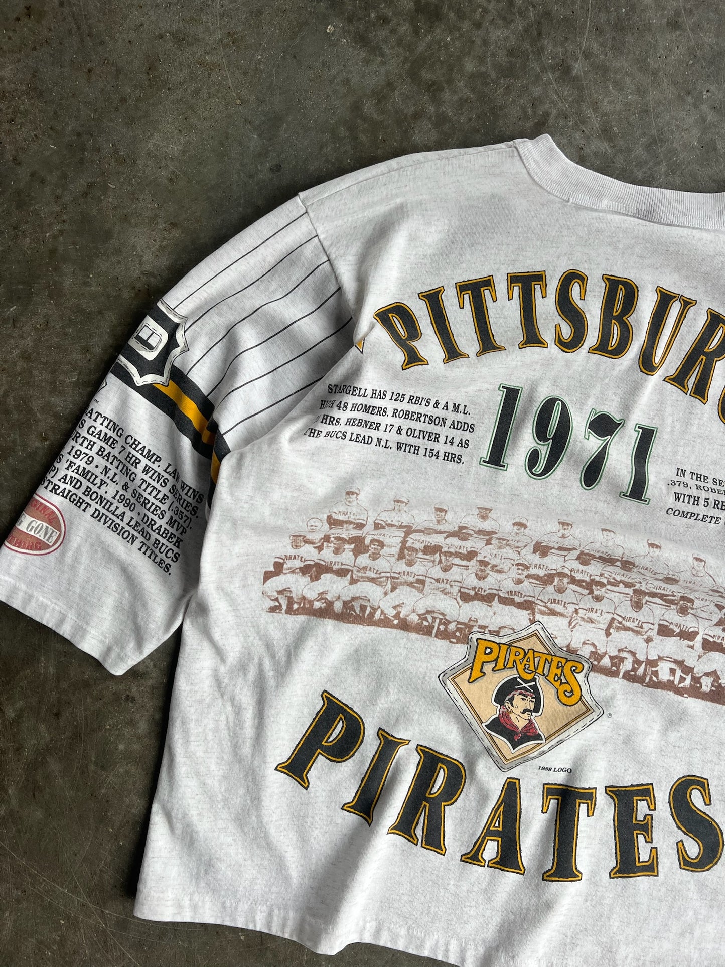 Vintage Pittsburg Pirates Single Stitch Long Gone Shirt - L