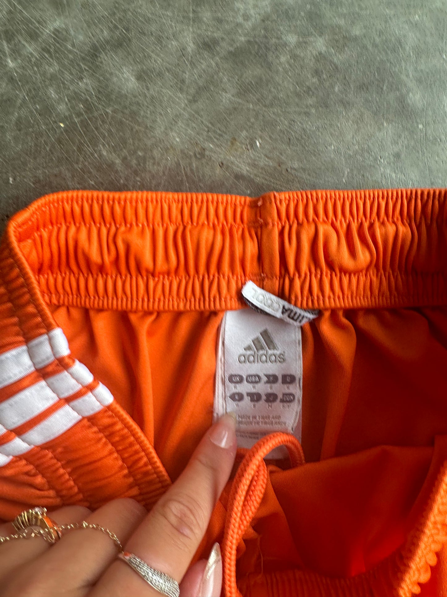 Vintage Orange Adidas Soccer Shorts - S