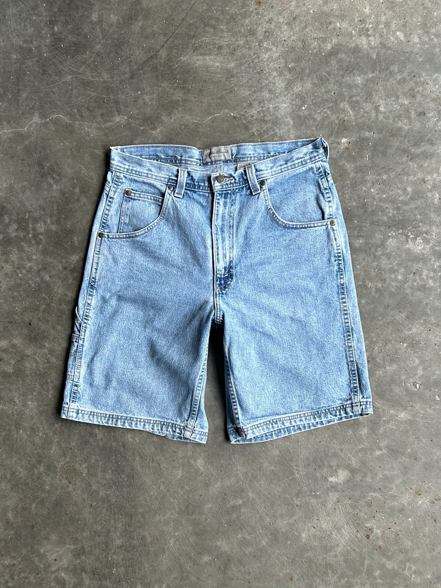 Vintage Light Wash Eddie Bauer Denim Shorts - 32