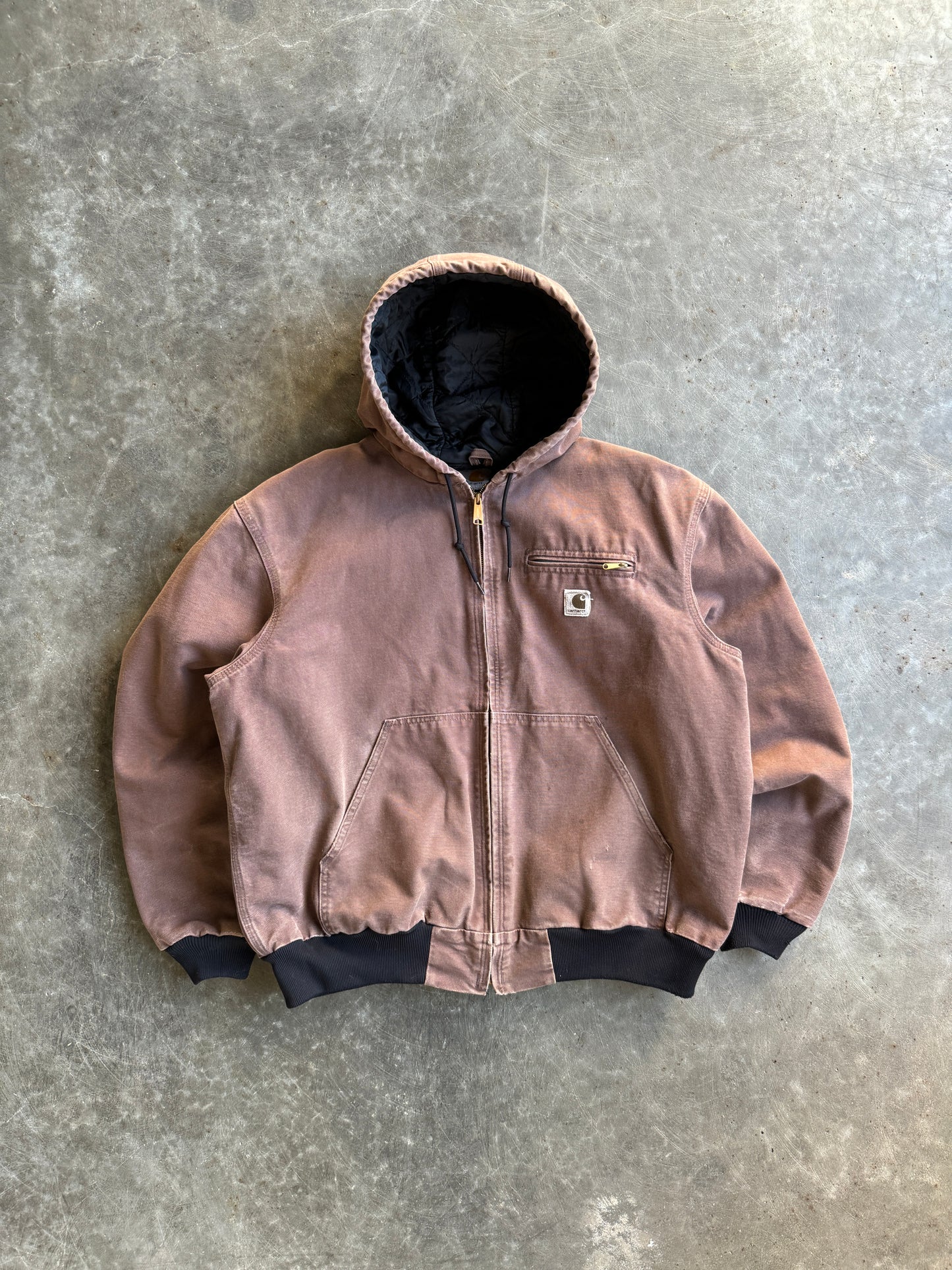 Vintage Brown Hooded Carhartt Jacket - XL