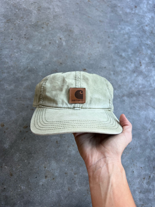 Vintage Faded Light Green Carhartt Velcro Hat