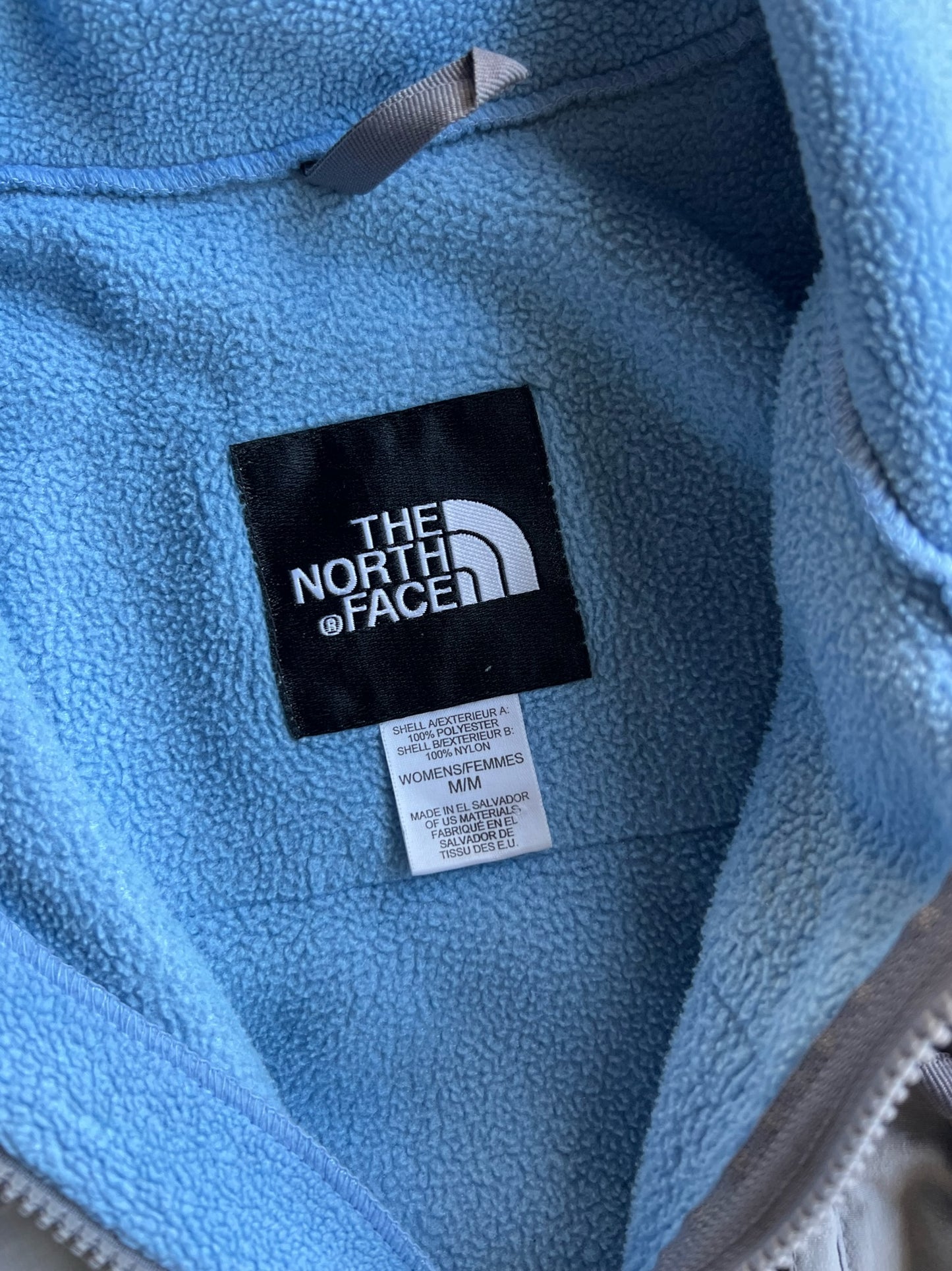 Vintage Powder Blue Fleece North Face Zip Up - M