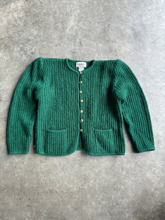 Vintage Forest Green Tanner Cardigan - XL