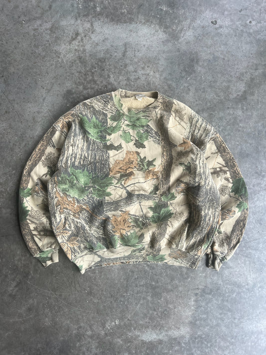 Vintage Faded Camo Crew - XXXL