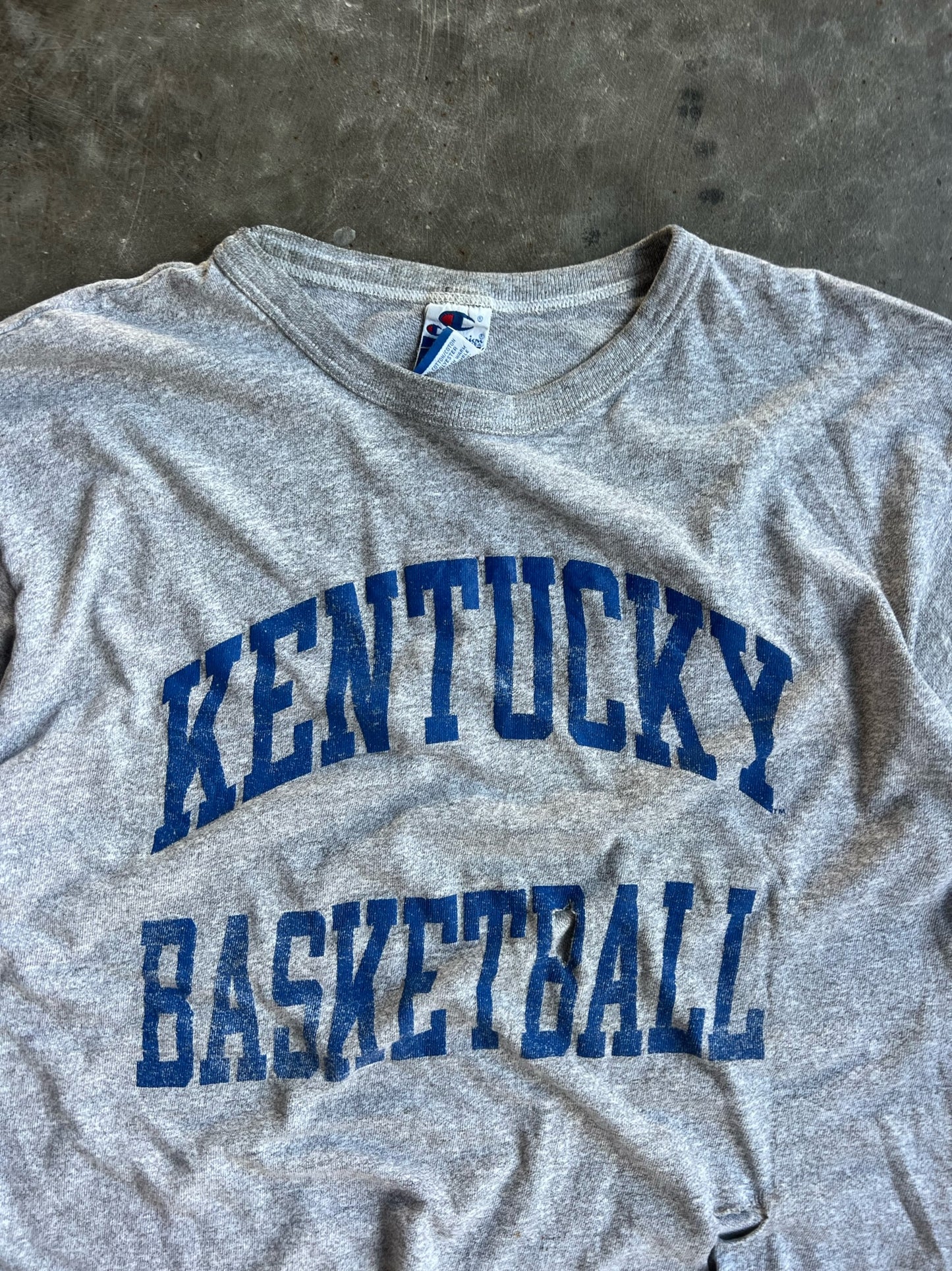 Vintage Grey Kentucky Basketball Champion Shirt - XL