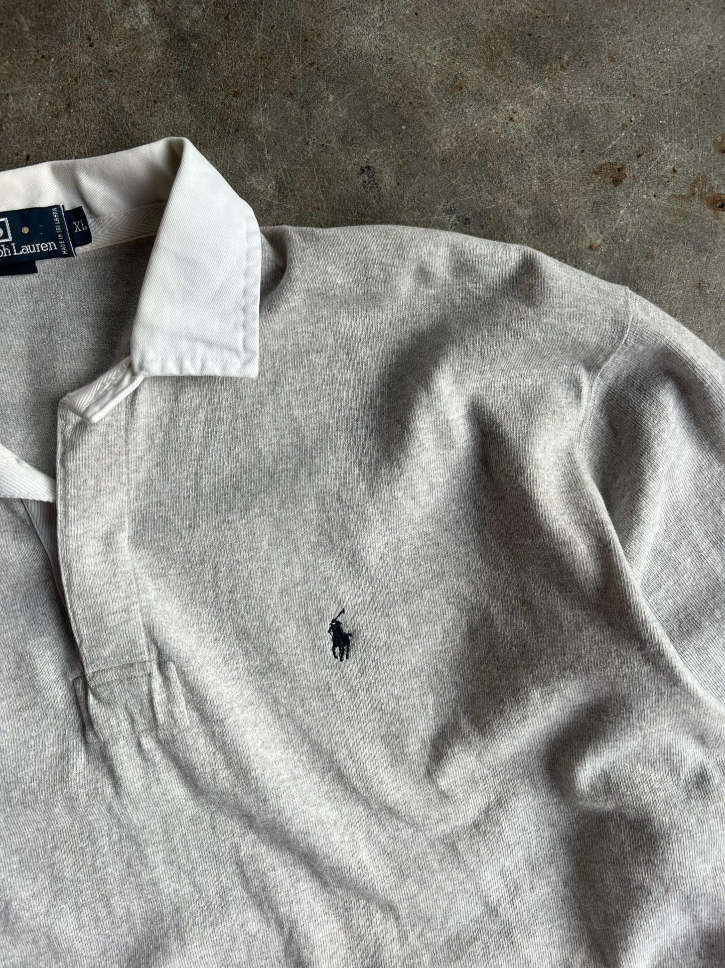 Vintage Grey Polo Ralph Lauren Long Sleeve Shirt - XL