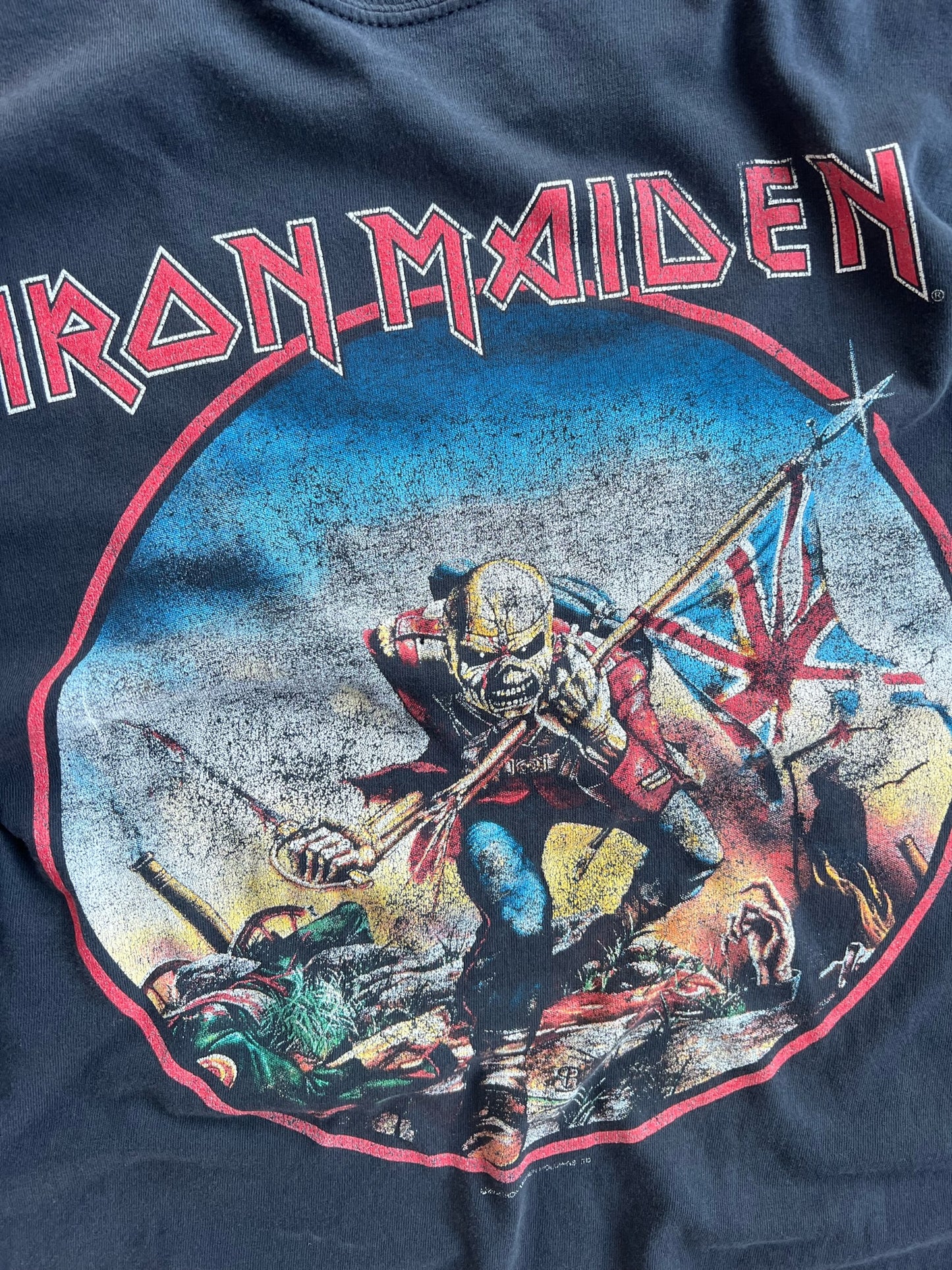 Vintage Faded Black Iron Maiden Shirt - XL