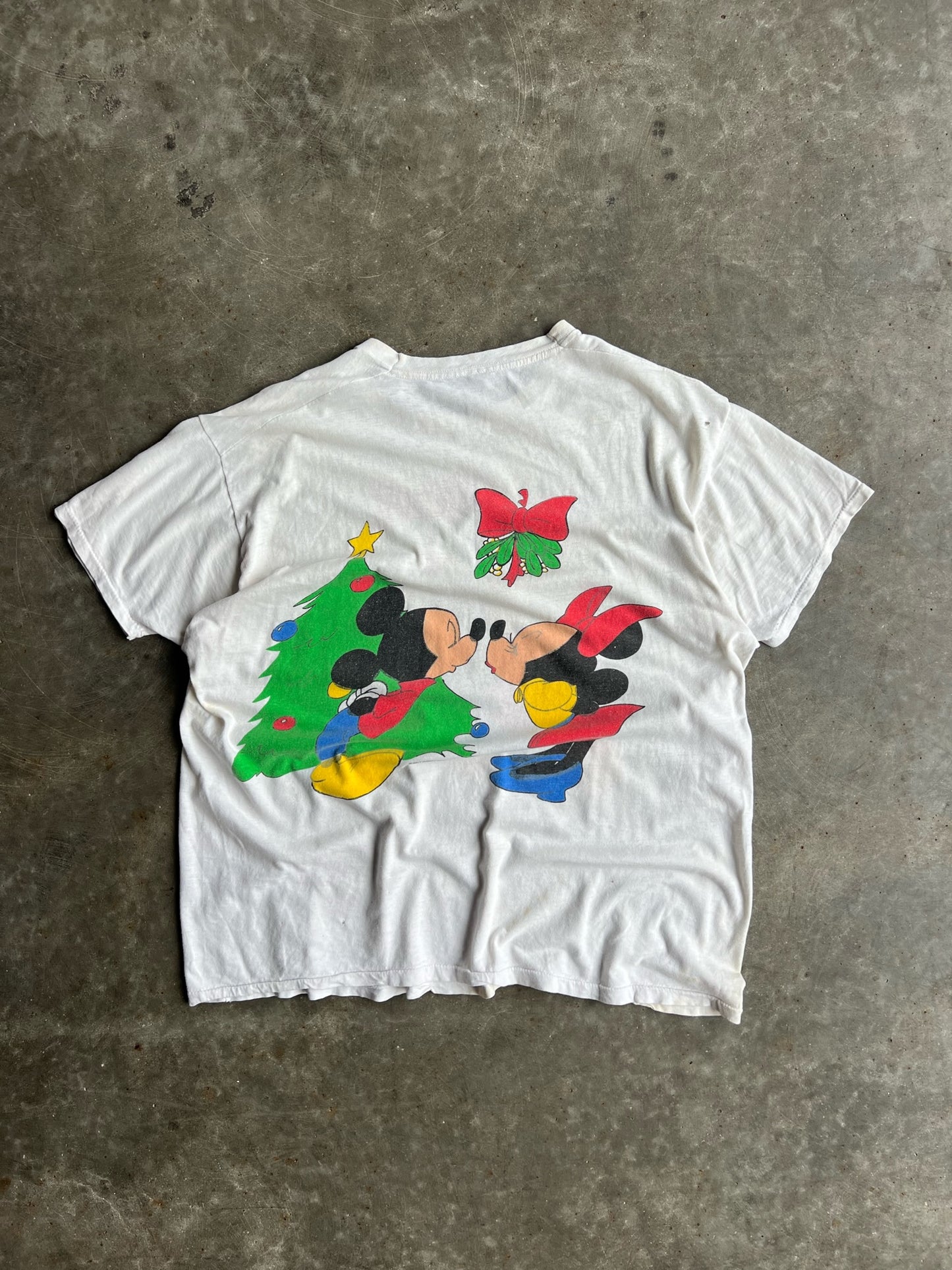 Vintage Mickey & Minnie Mouse Christmas Shirt - XL