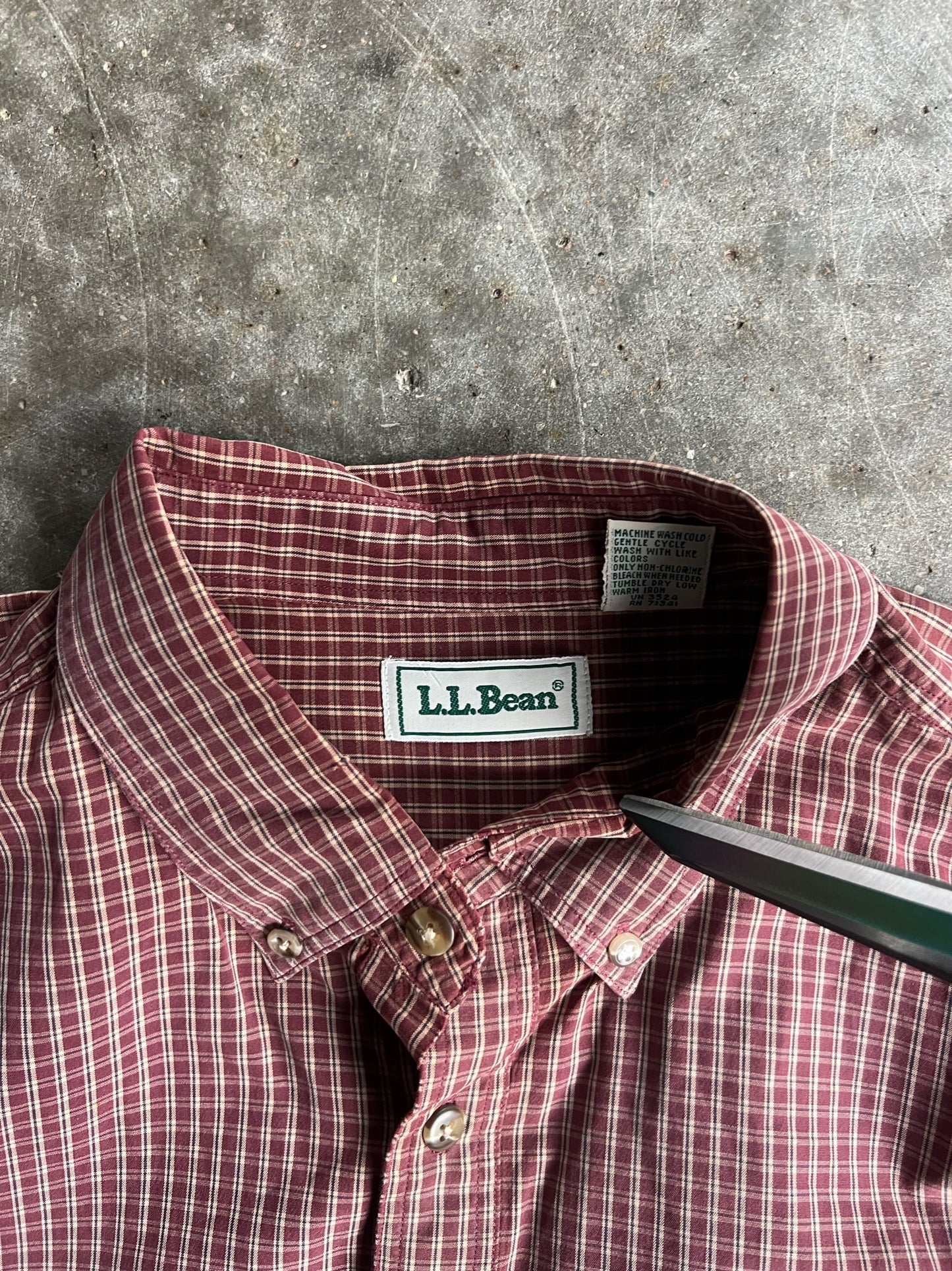 Vintage Red Cropped L.L. Bean Button Up - L